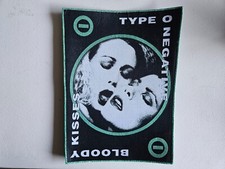 TYPE OF NEGATIVE, BLOODY KISSES, SEW ON GREEN BORDER WOVEN LARGE BACK PATCH