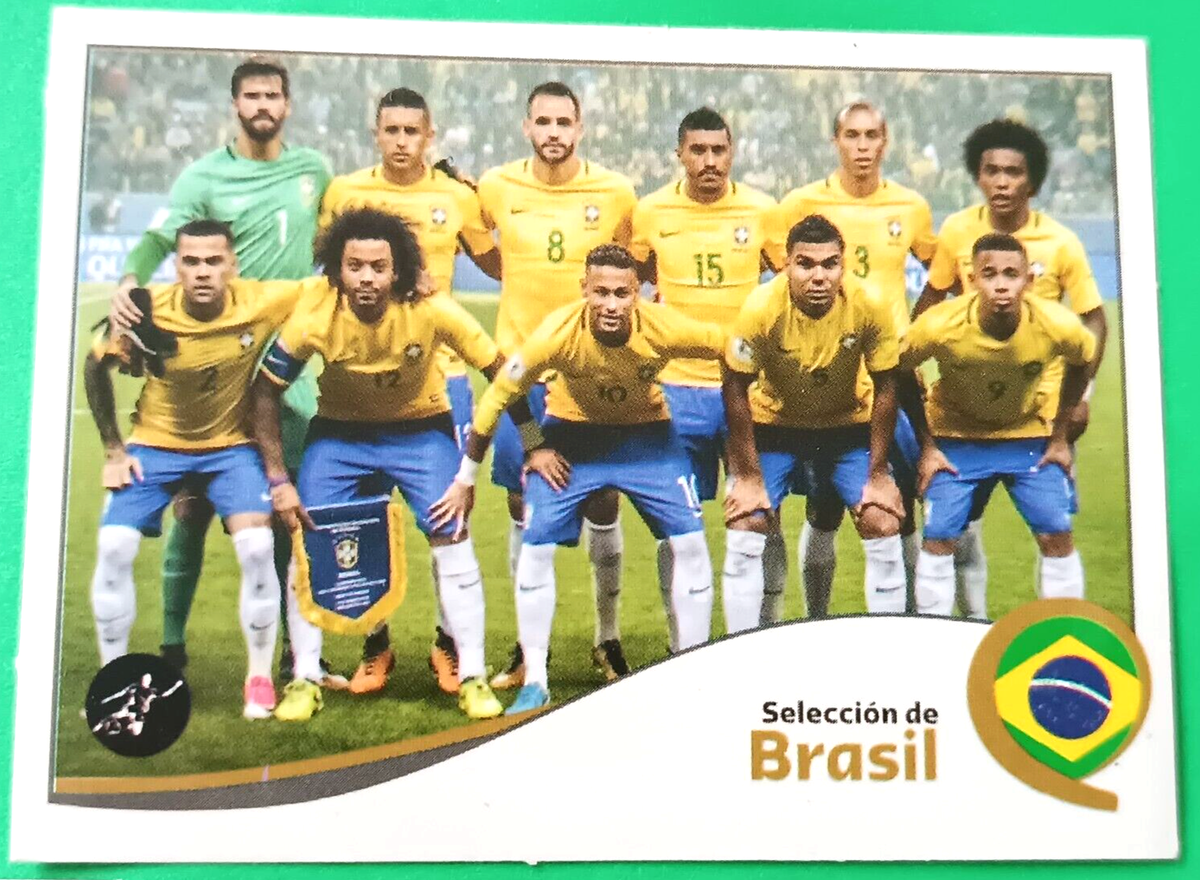 2022 ES Qatar World Cup FIFA #E25 BRAZIL SOCCER TEAM Full Sticker