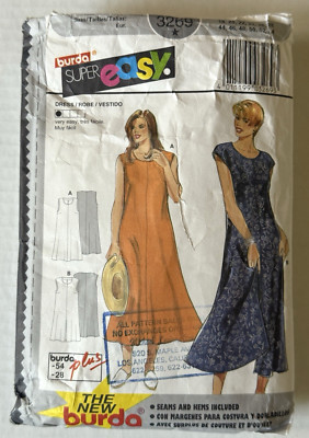 Burda Sewing Pattern #3269 Misses Dress Size 18 to 28 - Cut Not Dated Super Easy