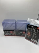Ultra Pro 3X4 Thick Toploaders 130pt Point 2 Packs of 10 AND 100 THICK SLEEVES