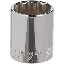 CRAFTSMAN Shallow Socket, Metric, 1/2-Inch Drive, 27mm, 12-Point (CMMT44243)