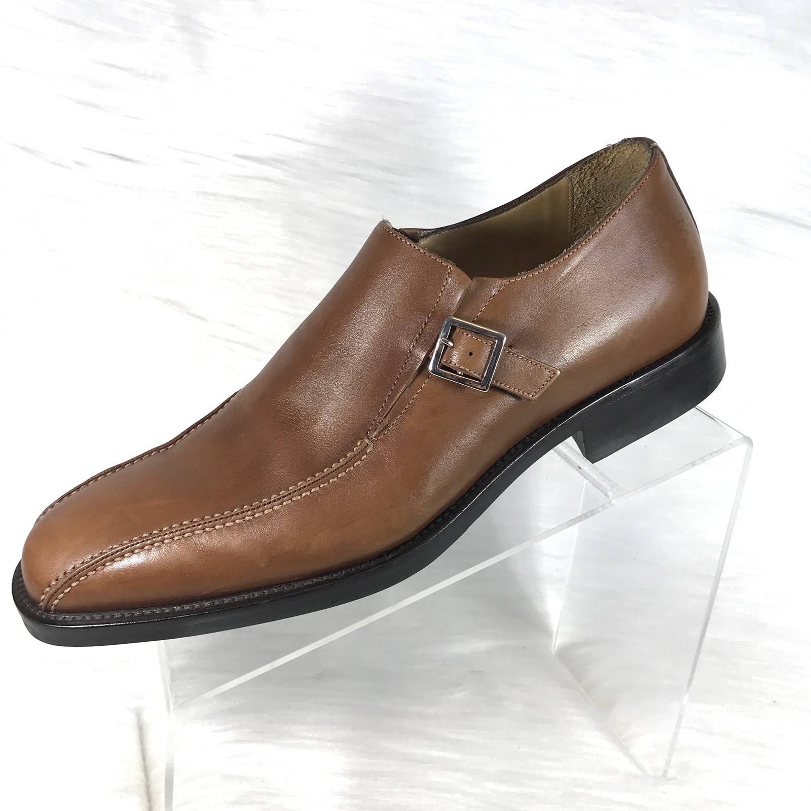 Johnston & Murphy Shoes Men’s 8M Brown Monk Strap… - image 1