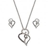Montana Silversmith Js2234 Woven Hearts Jewelry Set 3 Hearts Necklace Earrings Montana Silversmith Js2234 Woven Hearts Jewelry Set 3 Hearts Necklace Earrings