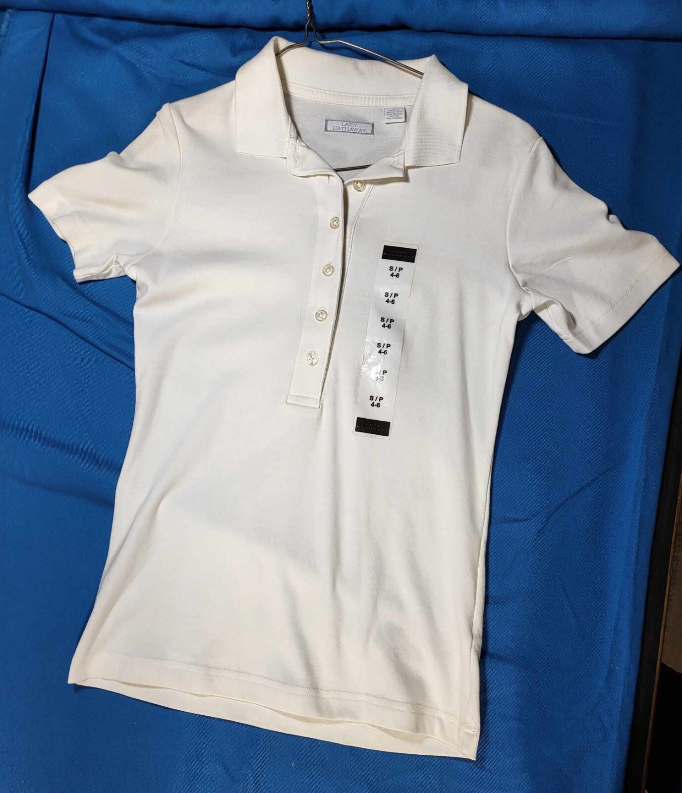 Lady Hathaway Polo Shirt Small White  NWT