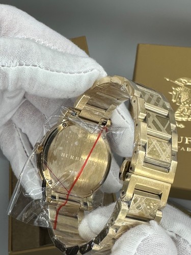 BURBERRY BU9038 Heritage Nova Check Swiss Gold 38mm Unisex Watch - Picture 9 of 11