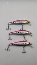3 pcs Crankbait Pike Fishing Tacle Lure Floating Hard Bait Minnow 