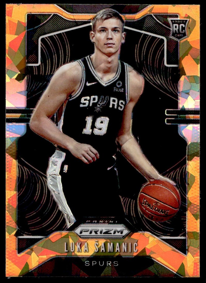 2019-20 Panini Prizm Orange Ice Luka Samanic Rookie G1 San Antonio Spurs #265