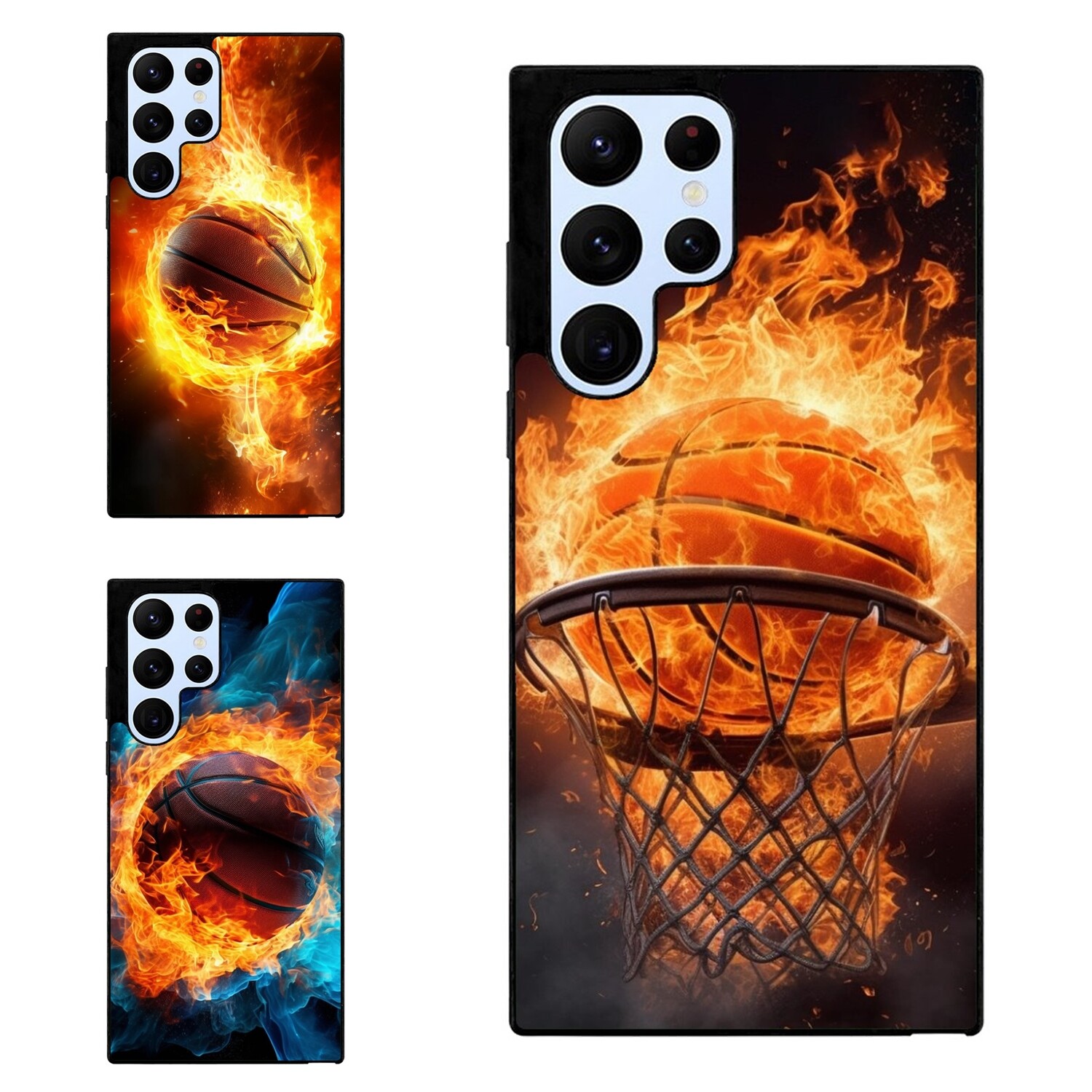 For Samsung Galaxy Z Fold Flip 3 4 5 6 Trendy Cover flying basketball ball-image