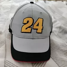 Vtg Nascar Jeff Gordon #24 Racewear 1996 Quaker State Cap Hat Adjustable Gray