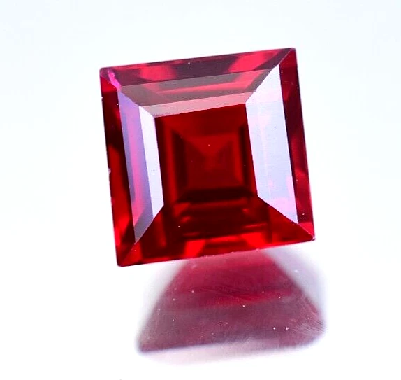 Natural Blood Red Ruby 6.30 Ct Princess Certified Flawless Loose Gemstone - Image 4 of 4