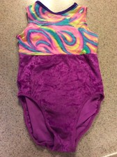 ALPHA FACTOR Gymnastic Dance Cheer leotard, XS Colorful