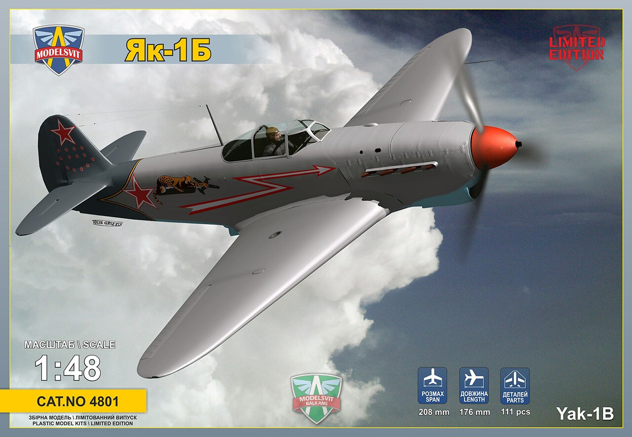 Maquette avion Yak-1B Soviet Fighter WWII Modelsvit 1/48 kit plastique premium