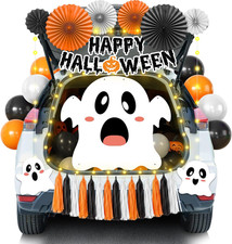 Trunk or Treat Car Decorations Kit, Ghost Halloween Car Decor for SUV