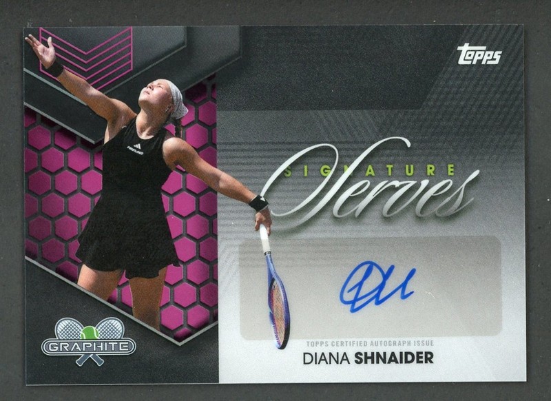 2026 Topps Graphite Diana Shnaider Signature Serves Pink Refractor Auto #/15