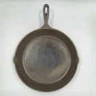 Vintage Lodge #10 SK D 3-Notch 12" Cast Iron Skillet Pan with Heat Ring USA