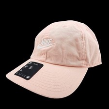 Nike Club Unstructured Futura Wash Cap Peach Unisex Size M/L Strapback Hat NEW