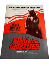 VINTAGE 1970 WALT DISNEY "KING OF THE GRIZZLIES" ORIGINAL PRESSBOOK - #256