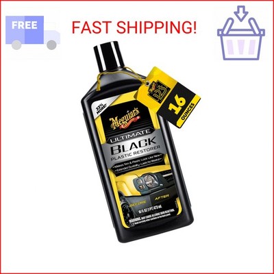 Meguiar's Ultimate Black Plastic Restorer, 16OZ BT, 6/CV