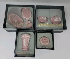 RARE DISCONTINUED WEDGWOOD MINI / MINIATURE PINK JASPERWARE 7 PIECE TEA SET