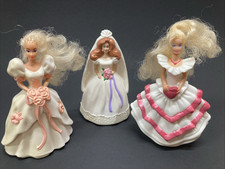 McDonalds Barbie Happy Meal Toys Cake Toppers Lot Of 3 Vintage
