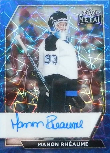 2026 leaf metal lazar blue manon rheaume tampa bay lightning autograph auto 1/5
