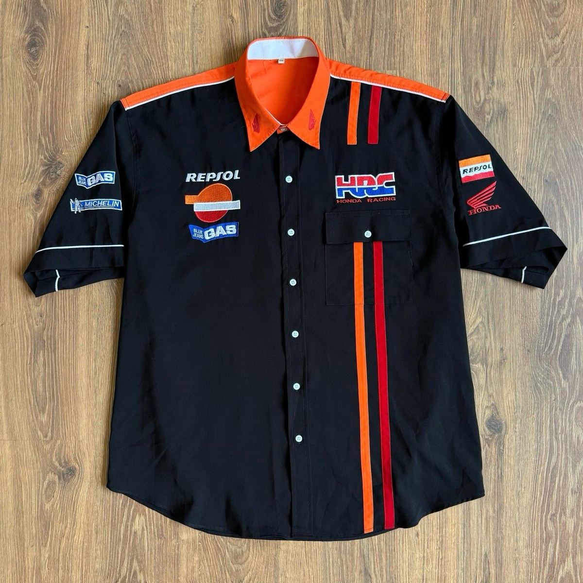 Repsol Honda Team Racing Button Up Shirt Men's | eBay