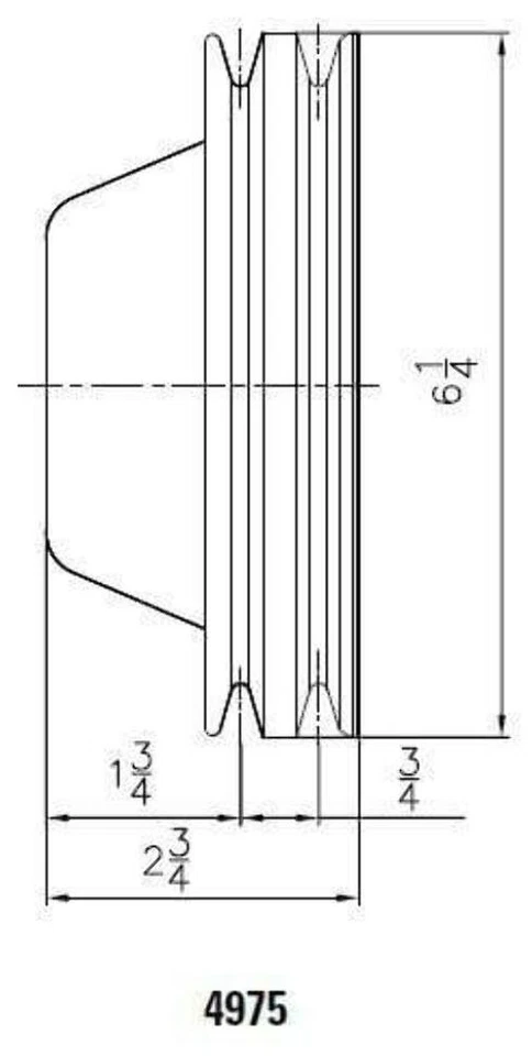 Polea bomba agua Mr. Gasket - Cromo - Doble ranura - 4975 Foto 2 de 2