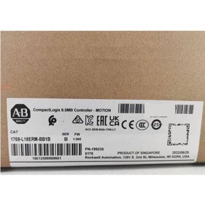 Sealed AB 1769-L18ERM-BB1B CompactLogix 0.5MB Controller Motion US Free Tax