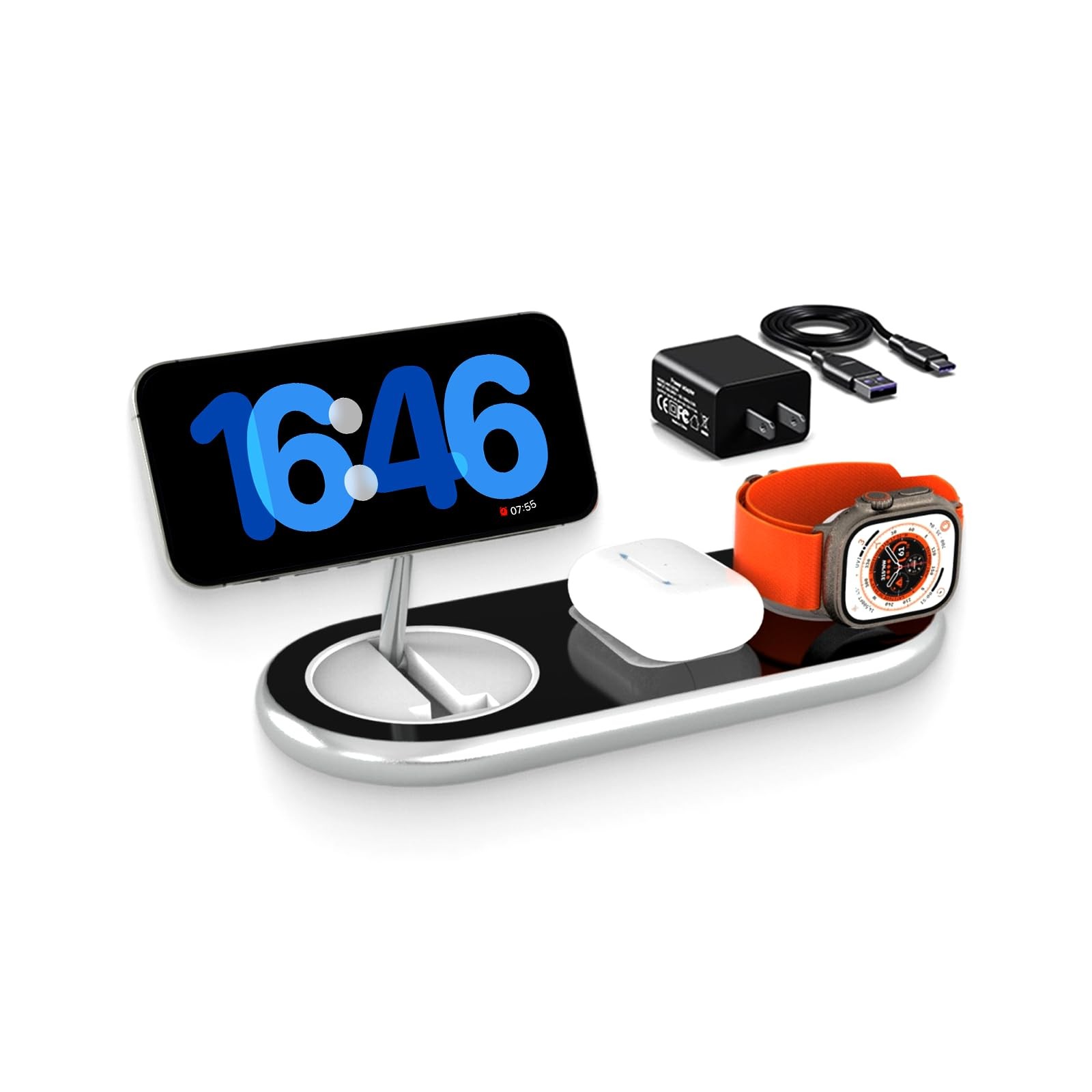 3-in-1 Magnetic Wireless Charging Station for Apple iPhone Watch AirPods