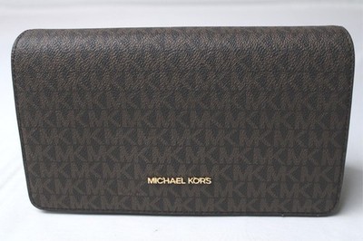 Michael Kors Outlet Women's Jet Set Medium Logo Crossbody Bag NC3 Brown One Size