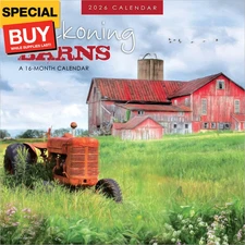 Beckoning Barns | 2026 7 X 14 Inch (Hanging) Monthly Mini Wall Calendar | Featur