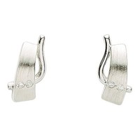 Basic Silber Ohrringe 01.1116 Damen Ohrstecker Sterling-Silber 925 Weiß Zirkonia