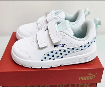 PUMA Mädchen Sneaker Sportschuhe Courtflex V3 Dotty Grösse 24 Neu OVP