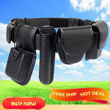 8 in 1 Police Duty Belt Kit Utility Rig with Pouches Law Enforcement