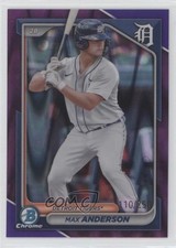 2024 Bowman Chrome Prospects Purple RayWave Refractor 10/250 Max Anderson 0x1j