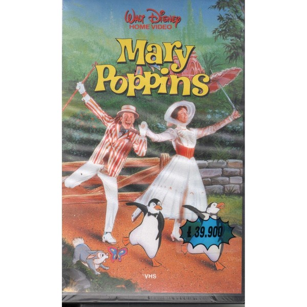 Walt Disney Mary Poppins Vhs Robert Stevenson Univideo - VS4056 Sealed-image