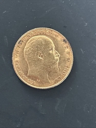 1909 Edward VII Gold Half Sovereign — photo from the most recent tracked eBay sale