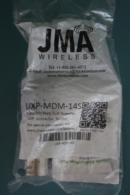 JMA UXP-MDM-14S RF MINI-DIN MALE 50 OHM Connector for 1/4  Superflex