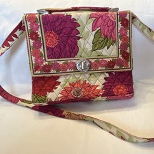 Vera Bradley Floral Multicolor Turn Lock Cros...
