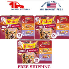 3PK Friskies Gravy Wet Cat Food Variety Pack, Prime Filets Meaty 5.5oz 24 cans