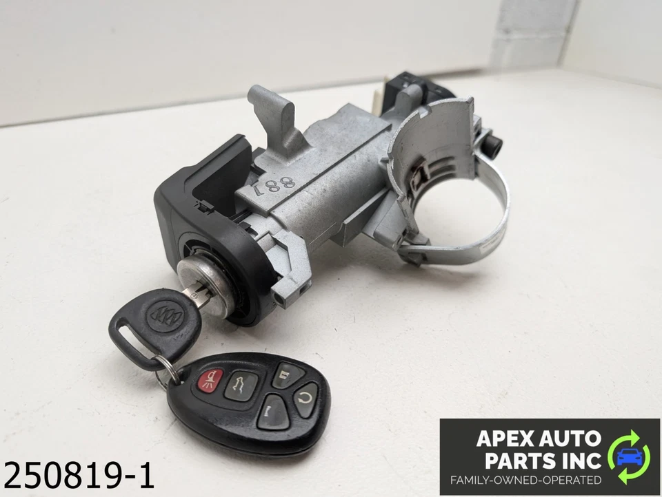 OEM 2008-2012 Buick Enclave interruptor de encendido cilindro de bloqueo con llave e inmovilizador Foto 3 de 4