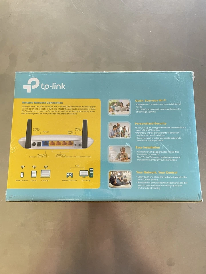NEW TP-Link TL-WR841N 300mbps Wireless N Router OEM Factory Sealed - Image 3 of 4