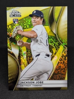  Jackson Jobe   RC 49/50  2025 Topps Chrome Black Gold Diamond Refractor