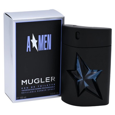 ANGEL AMEN (Refillable Rubber Spray) Thierry Mugler men 3.3 / 3.4 edt New in Box