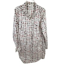 Gap Ladybug Utility Long Sleeve Button Shirt Dress Size M
