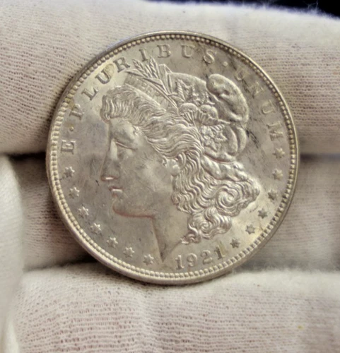 1921 US Morgan Silver Dollar $1 Nice AU