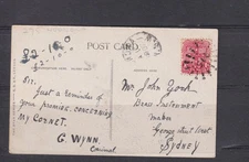 NEW SOUTH WALES, 275, WOONONA cds., 1907 ppc. H.M.S. RANGER, TORPEDO DESTROYER,.