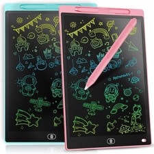  2 Pack LCD Writing Tablet 8.5-Inch Colorful Doodle Board, Toddler Learning