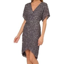 Adrianna Papell Women's Beaded Dolman Sleeve Dress Size:10 NWT