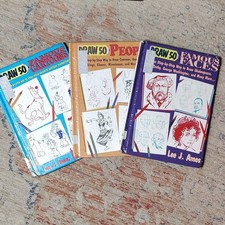 Lee J. Ames Draw 50 Lot of 3: Famous Cartoons, Draw 50 People 50 Famous Faces